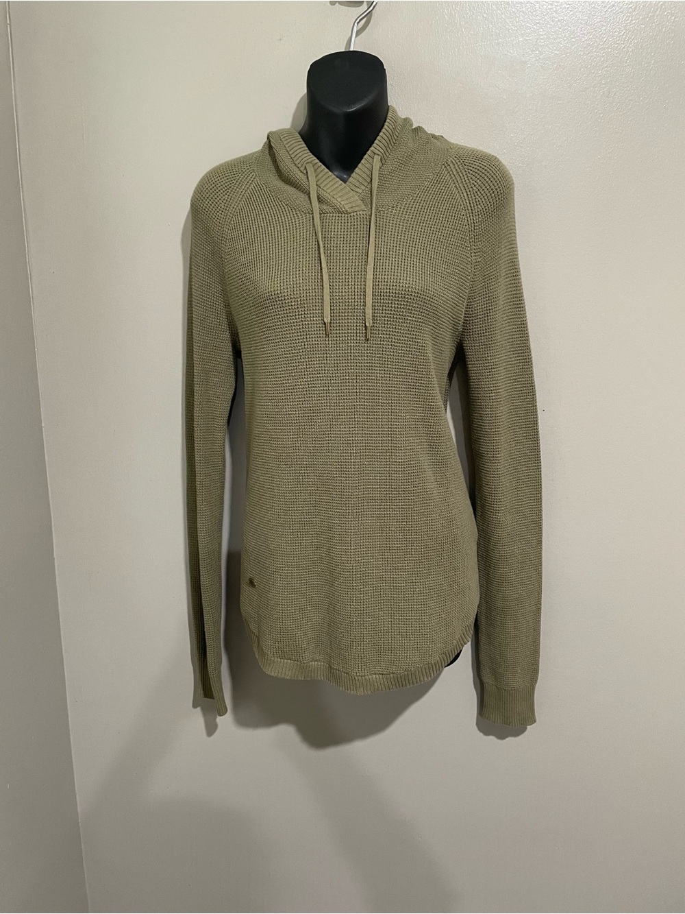 Ralph Lauren Olive Hooded Waffle Knit